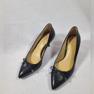 Michael Kors black leather heels- Authentic- Size 5 womens